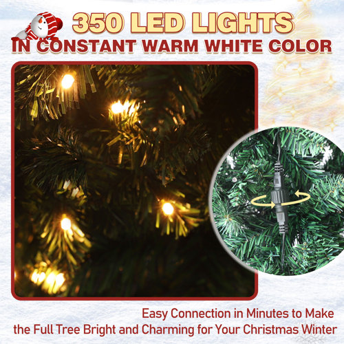 The Holiday Aisle® 6'/7.5' Pencil Christmas Tree with Lights, Prelit